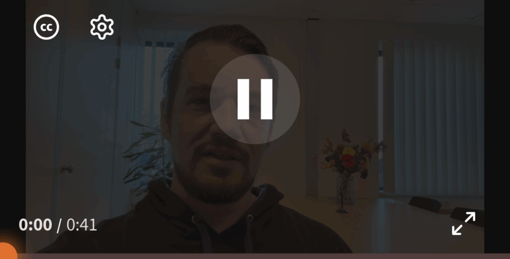 A thank you message!